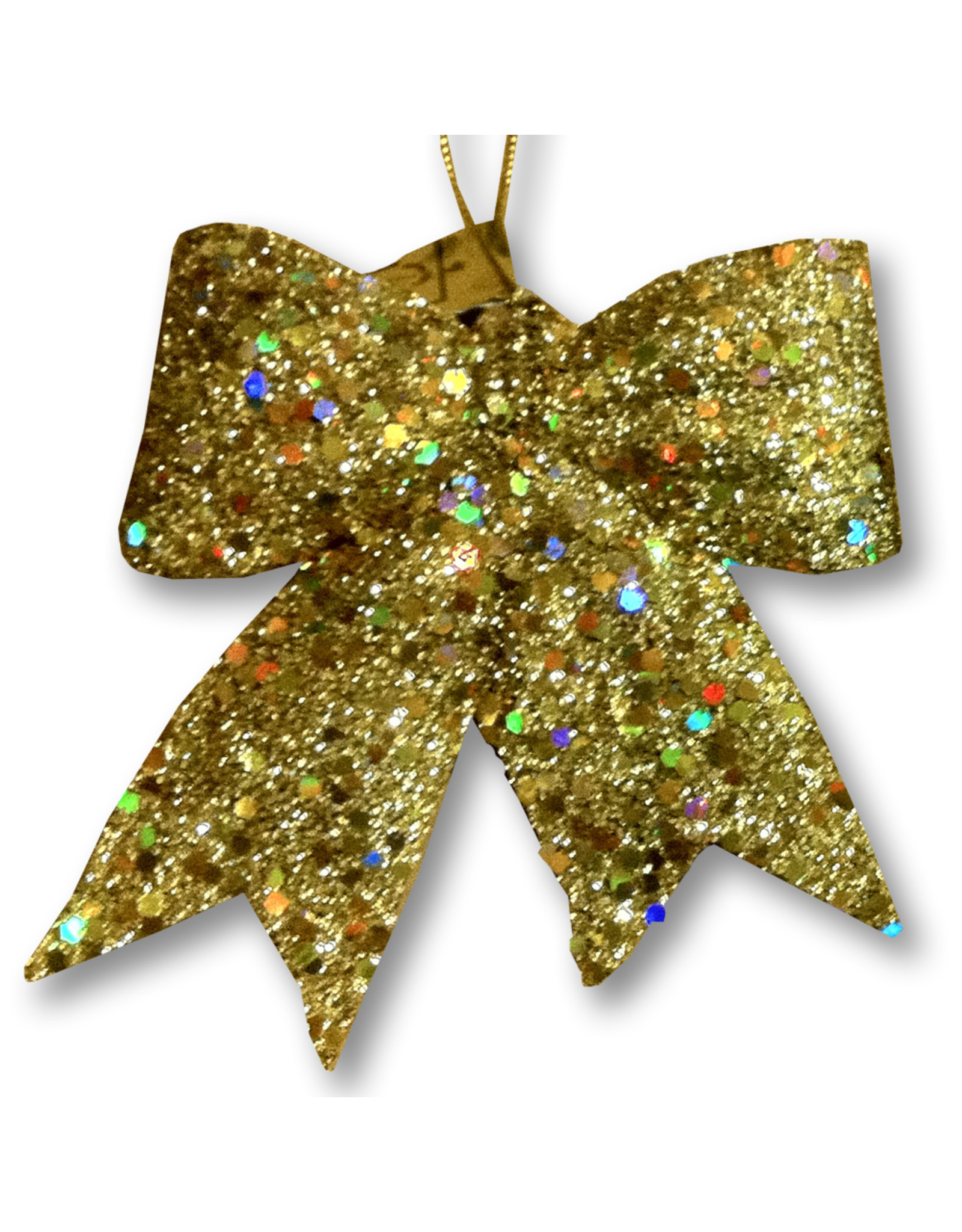 Gold Glitter Bow Ornament-Gift Tie