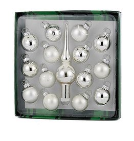 Kurt Adler Glass Mini Ornaments 15Pc/Box 4 Assorted Boxes