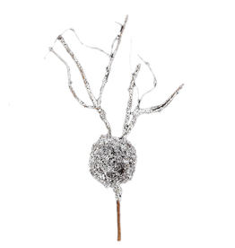 Kurt Adler Snow Twig w Bird Nest Branch Spary C5167 Christmas Flowers Florals