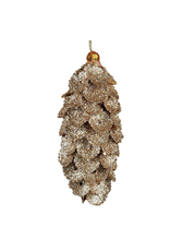 Kurt Adler Christmas Ornament Gold Glittered Pinecone -DROP