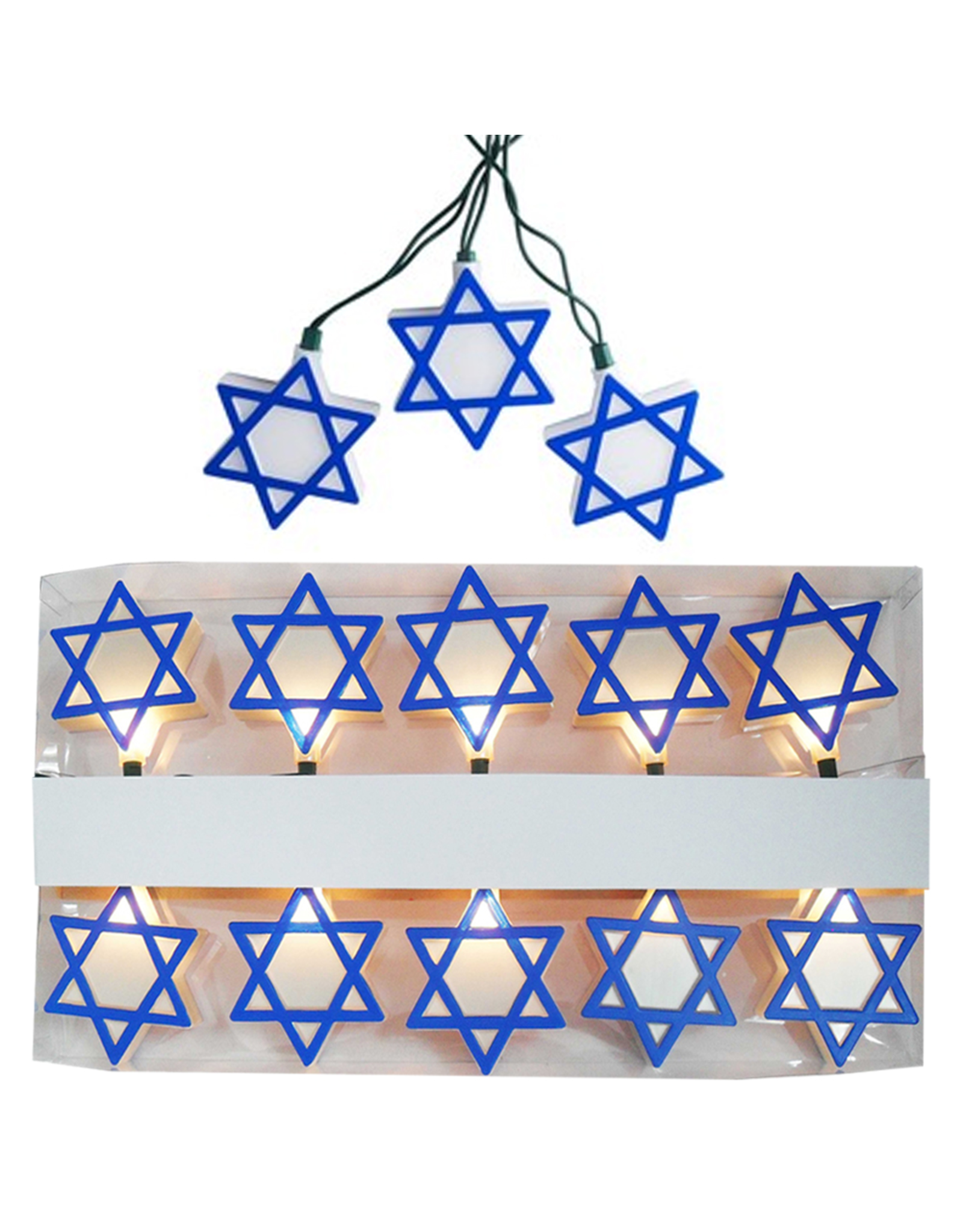 Kurt Adler UL 10-Light Hanukkah Star Of David Light Set