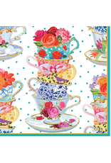 Caspari Paper Lunch Napkins 20ct Tea Cups