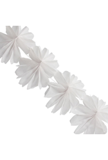 Tissue Flower Garland 84L inches White by Party Partners