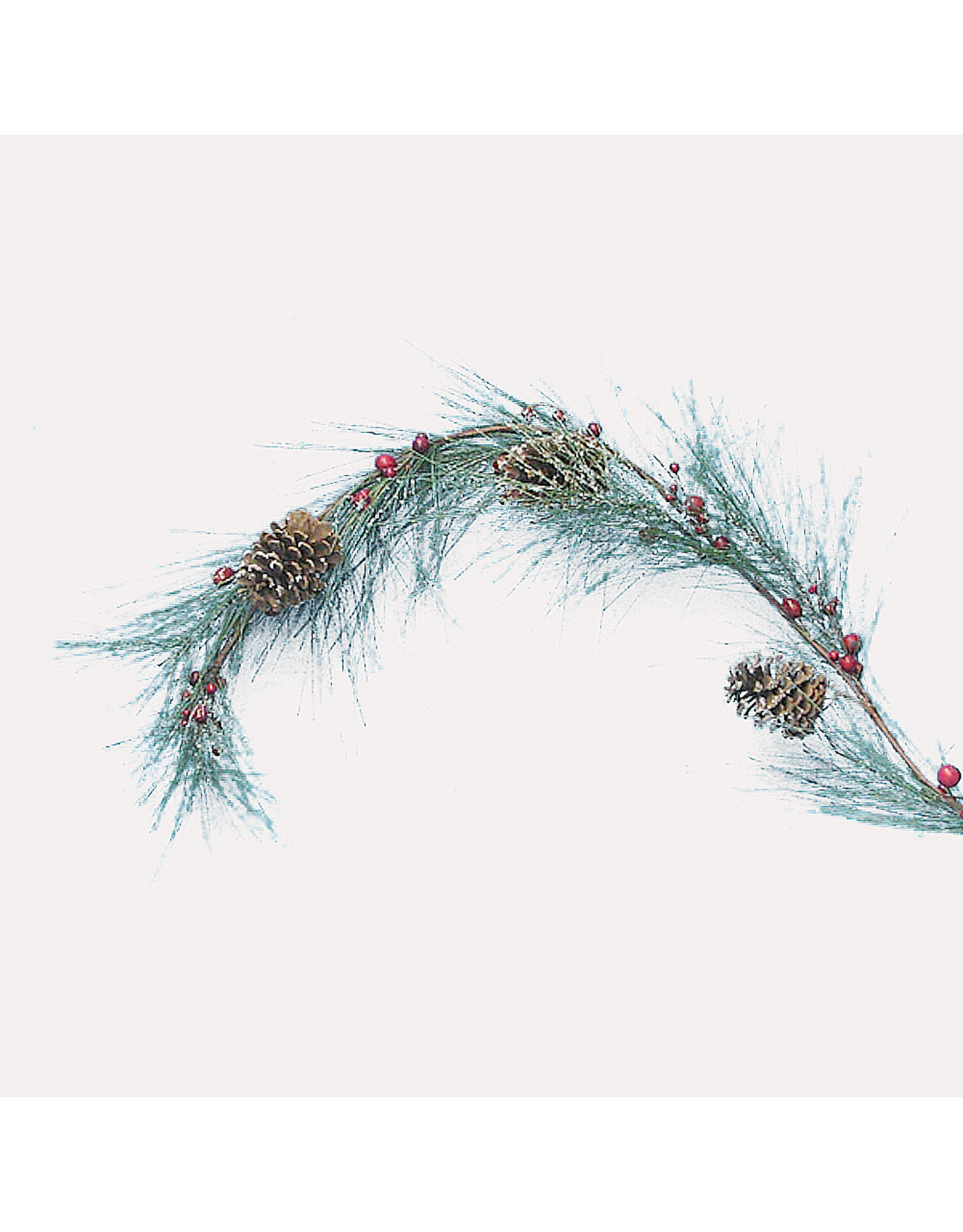 Kurt Adler Christmas Garland Frosted Pinecone Garland with Berries