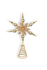Kurt Adler Gold Snowflake Christmas Star Tree Topper 14 inch