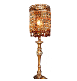 Mark Roberts Home Decor Gold Beaded Gold Lamp - In Store Pick Up Only