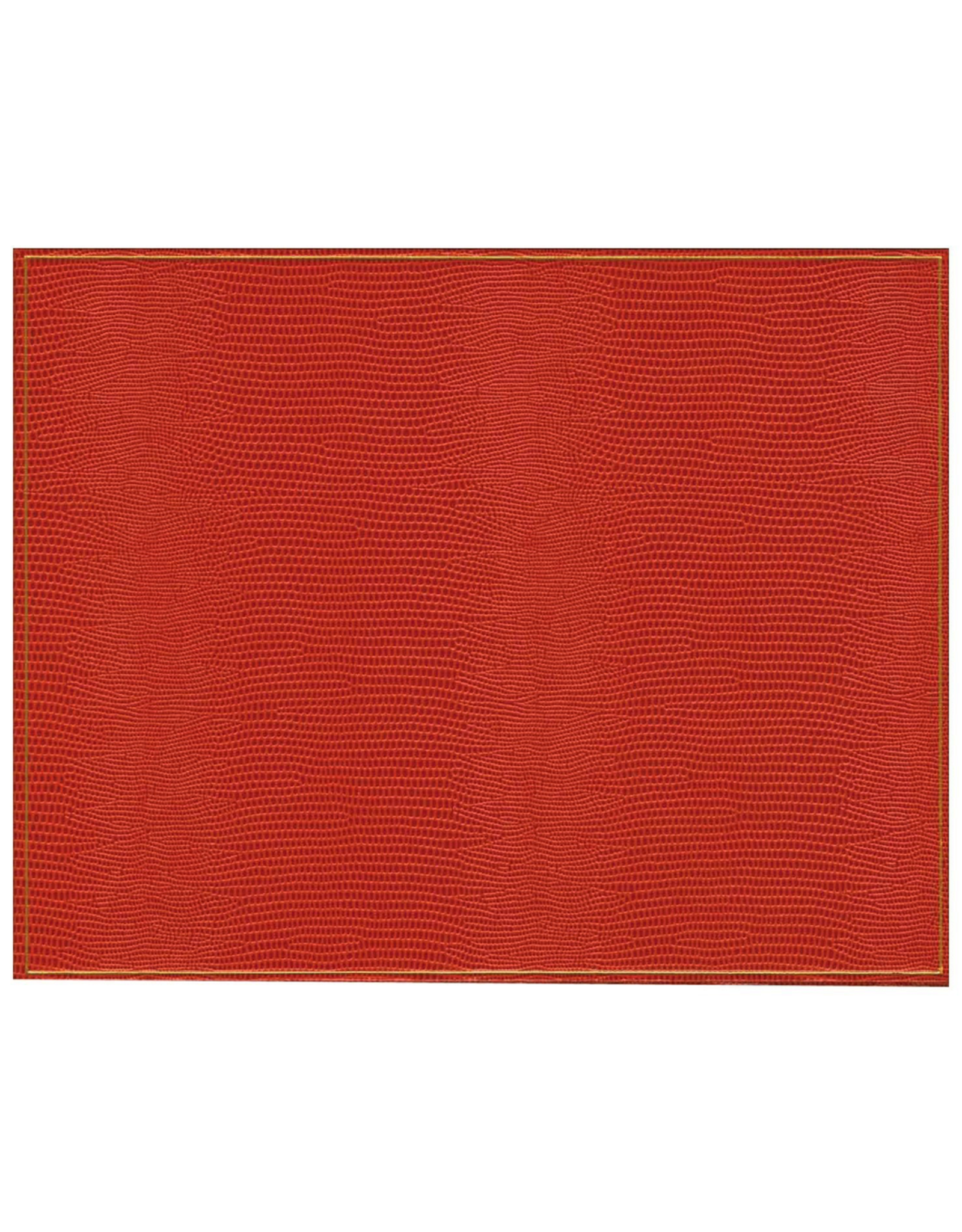 Caspari Guest Book Faux Lizard Skin Cover Orange 9x7