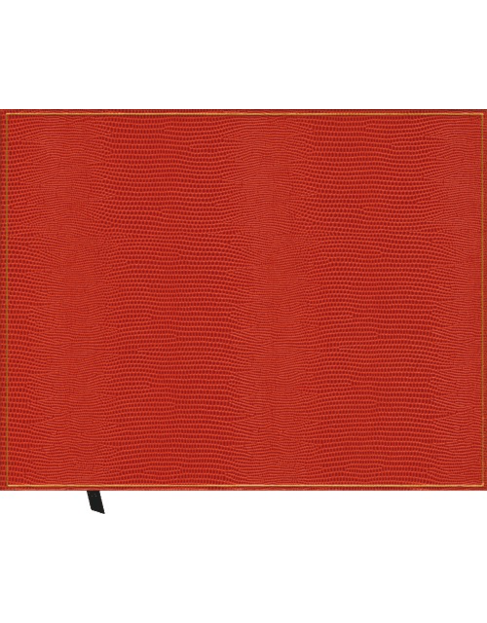 Caspari Guest Book Faux Lizard Skin Cover Orange 9x7