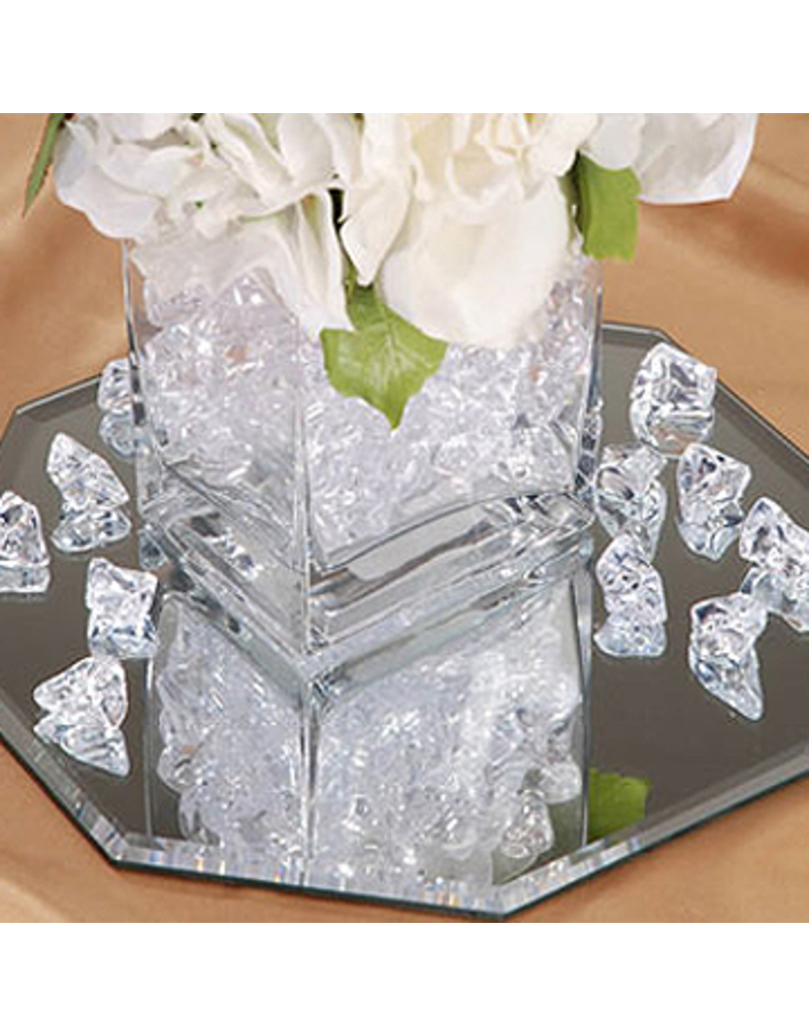 Darice Acrylic Ice Nuggets 8oz Pack Clear Acrylic Ice Decoration