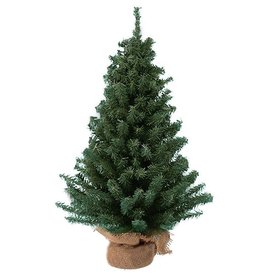 Kurt Adler Mini Pine Christmas Tree 18 Inch Burlap Wrapped Base