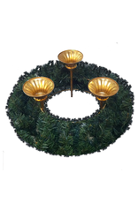 Premier Holiday Centerpiece Wreath Holder With 3 Advent Candle Holders
