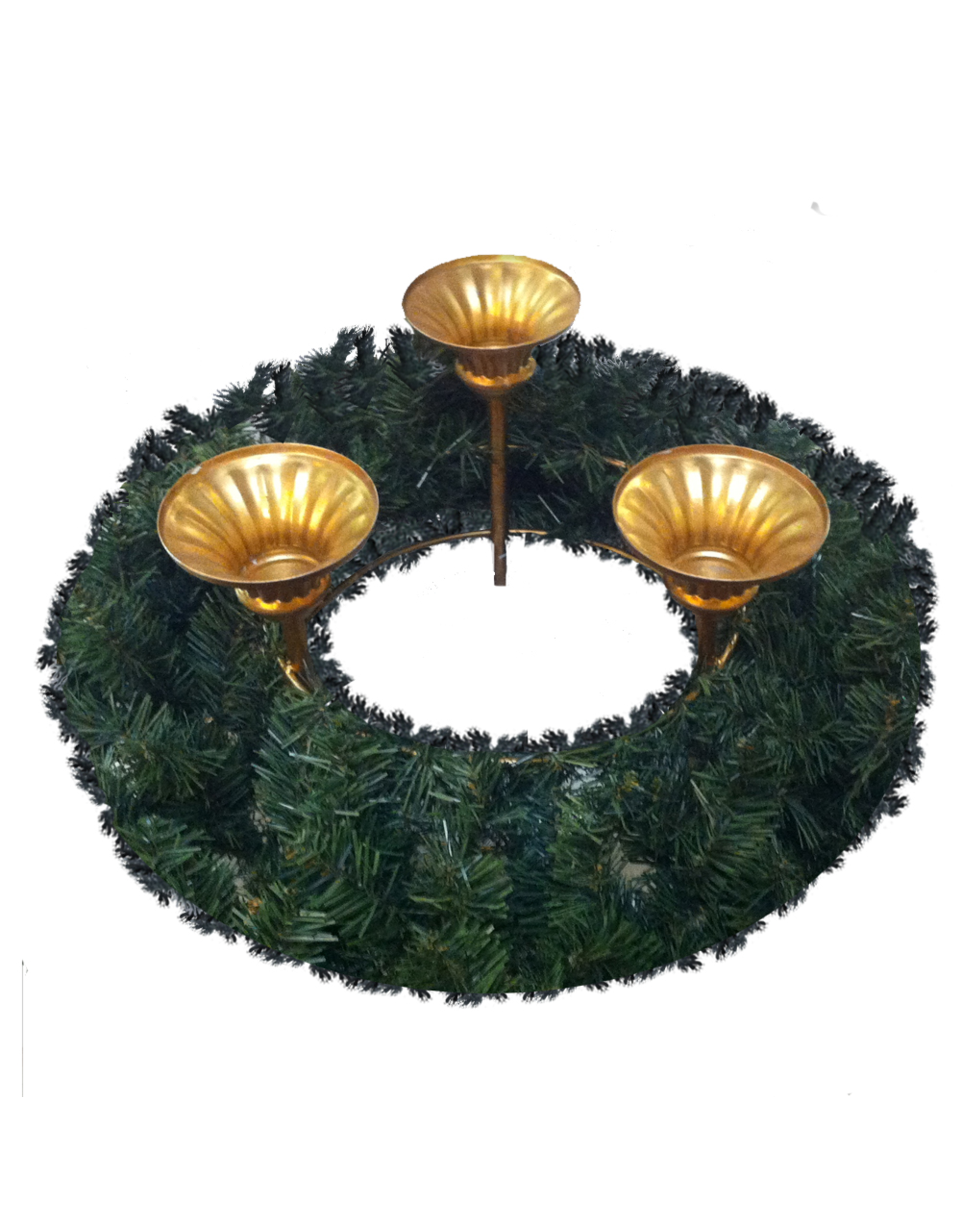 Premier Holiday Centerpiece Wreath Holder With 3 Advent Candle Holders