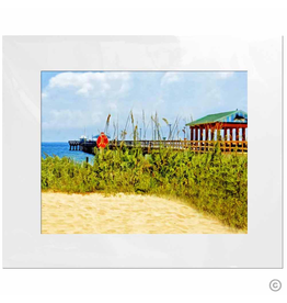 Maureen Terrien Photography Art Print Pier and Grass 11x14 - 8x10 Matted