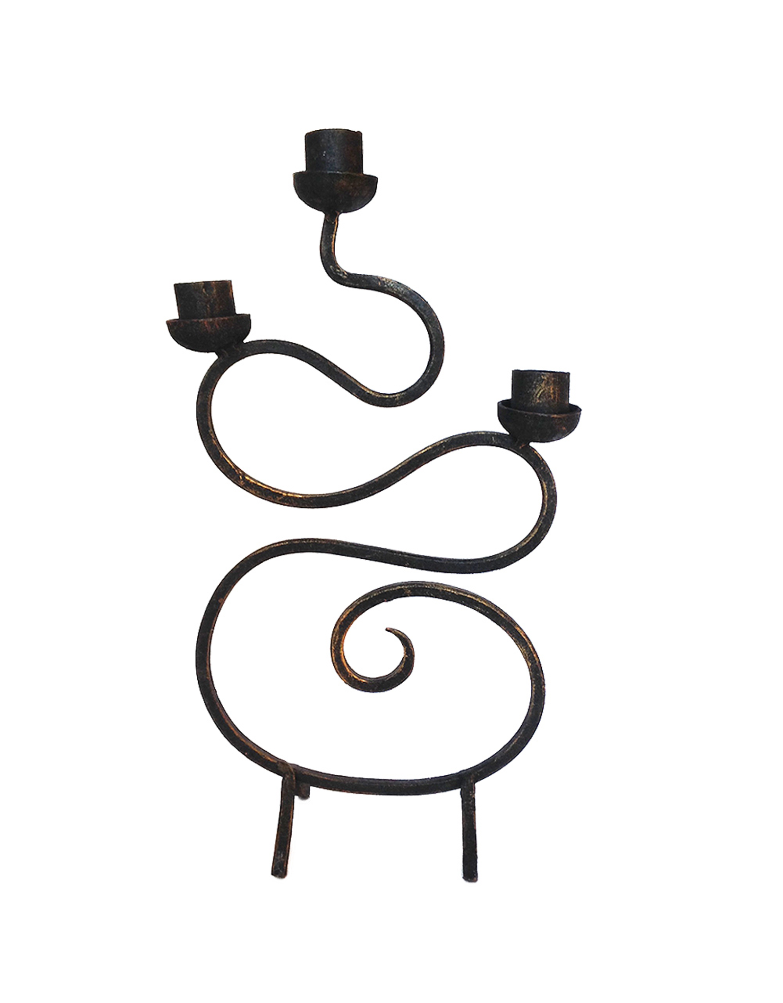 DIGS-N-GIFTS Iron Taper Candle Holder 12x7 inches