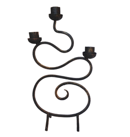 DIGS-N-GIFTS Iron Taper Candle Holder 12x7 inches