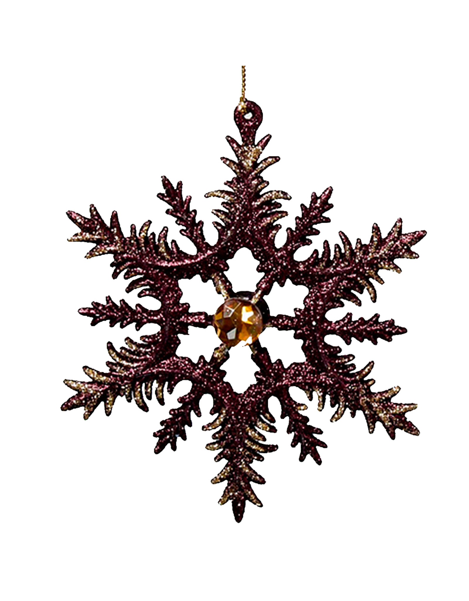 Kurt Adler Edwardian Glittered Snowflake Christmas Ornament B