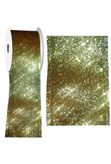 Ribbons Trims 97492W-035 Glitter Gold Ribbon 2.5W inch