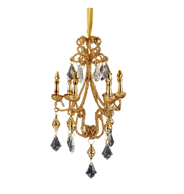 Kurt Adler Gold Crystal Chandelier Ornament 8 Inch B
