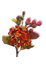 Premier Fall Leaves Hydrangea And Berries Pick 16 Inch