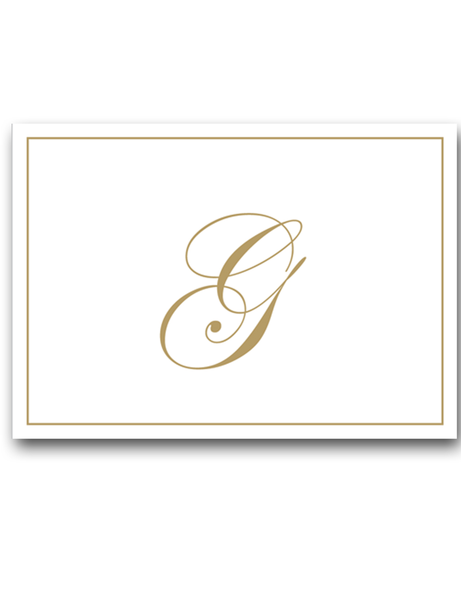 Caspari Gold Embossed Initial Note Cards Letter G Boxed Set of 8