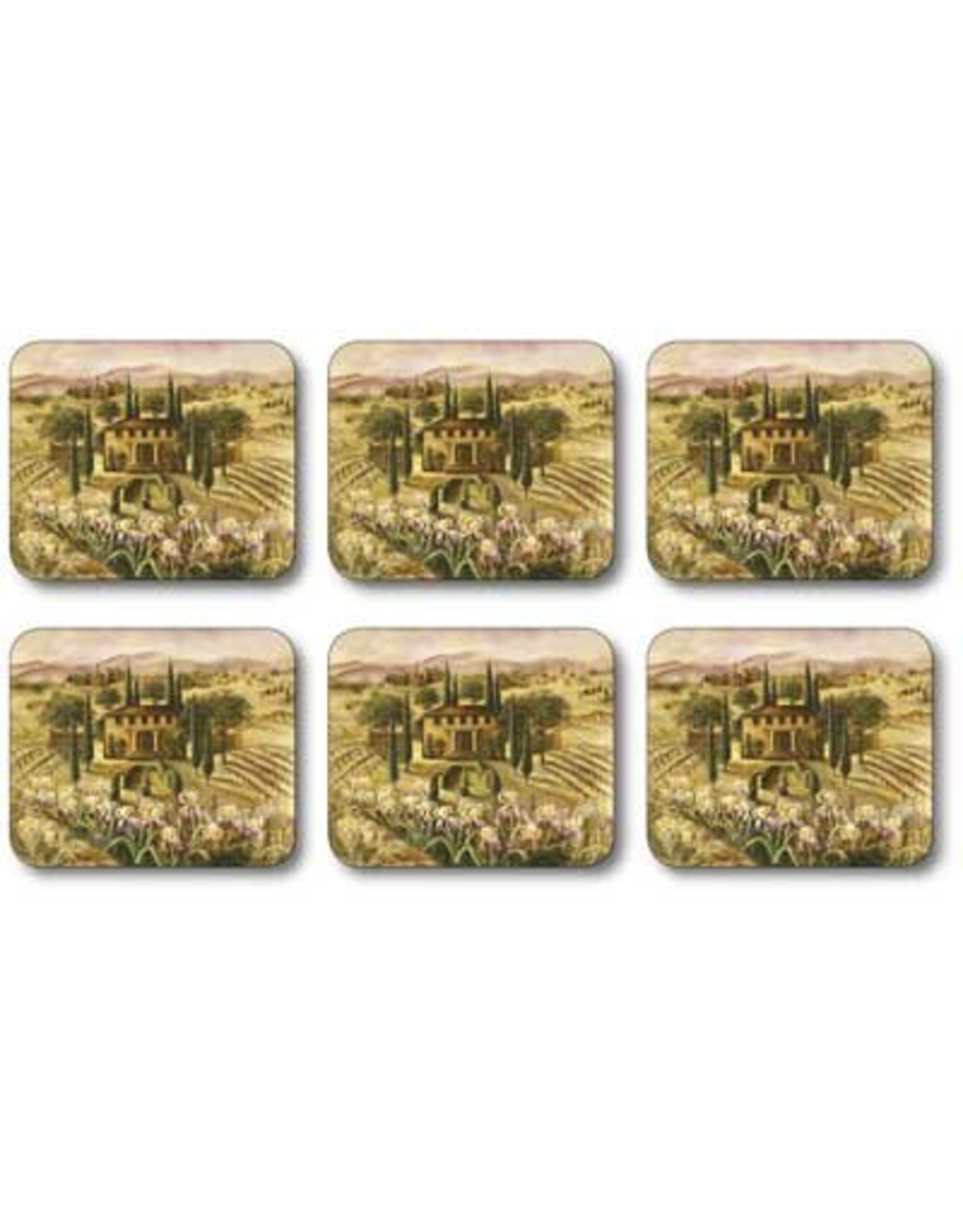 Jason Tuscan Landscape Coasters Set of 6 D2294