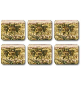 Jason Tuscan Landscape Coasters Set of 6 D2294