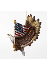 Kurt Adler Patriotic Eagle wi American Flag Ornament