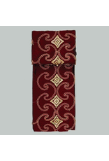 Kurt Adler Ribbon Bows Trim Burgundy Embroidered Sequin 10yrd 2.5w
