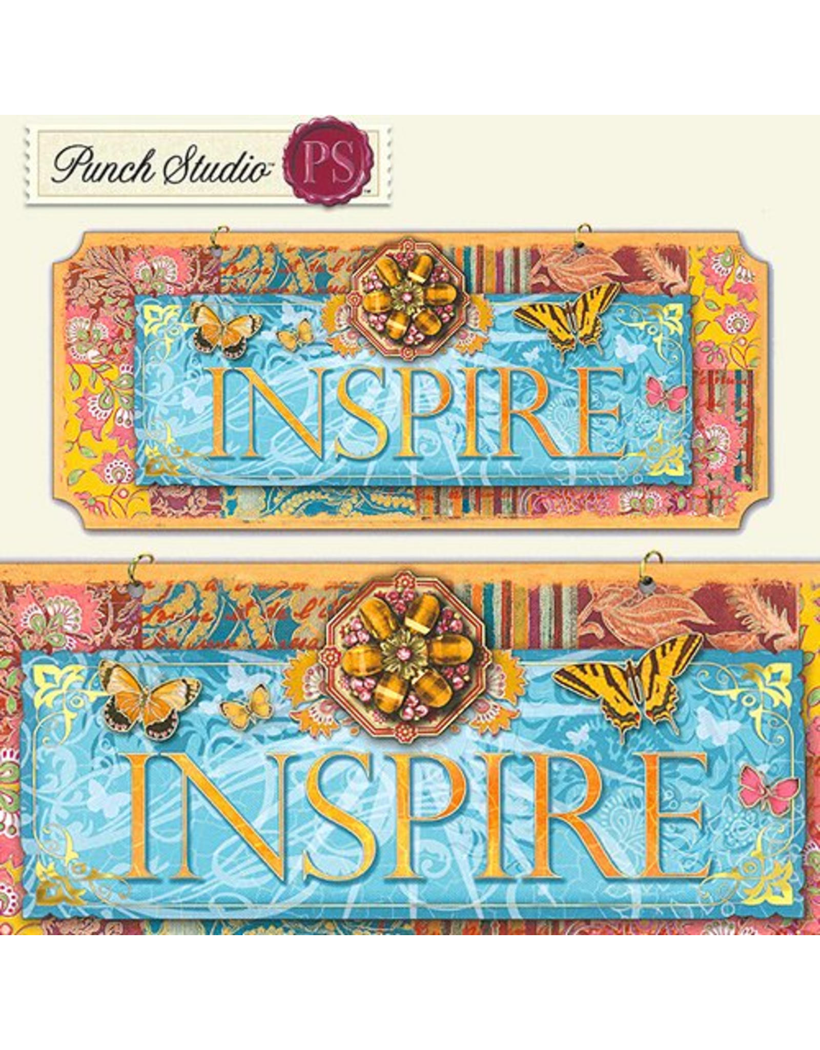 Punch Studio Inspirational Wall Plaque with INSPIRE