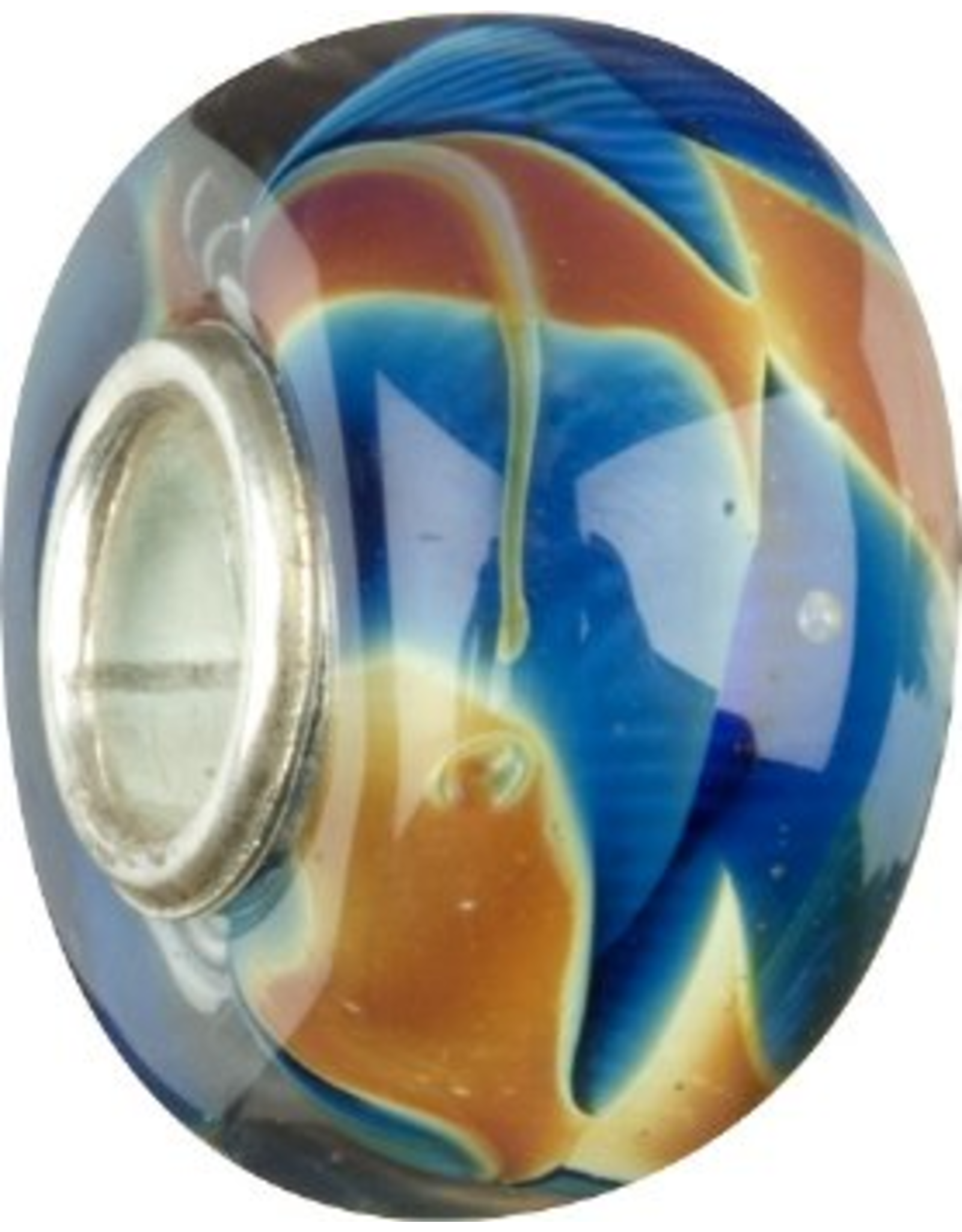 Chamilia Charm Murano Glass Bead OB-106 Deep Waters