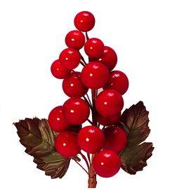 Kurt Adler Christmas Flowers Floral Red Berry Grape Cluster Pick