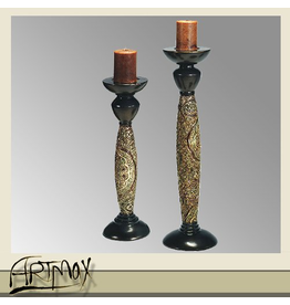 Artmax Contemporary Pillar Candle Holder Set 20H and 28H