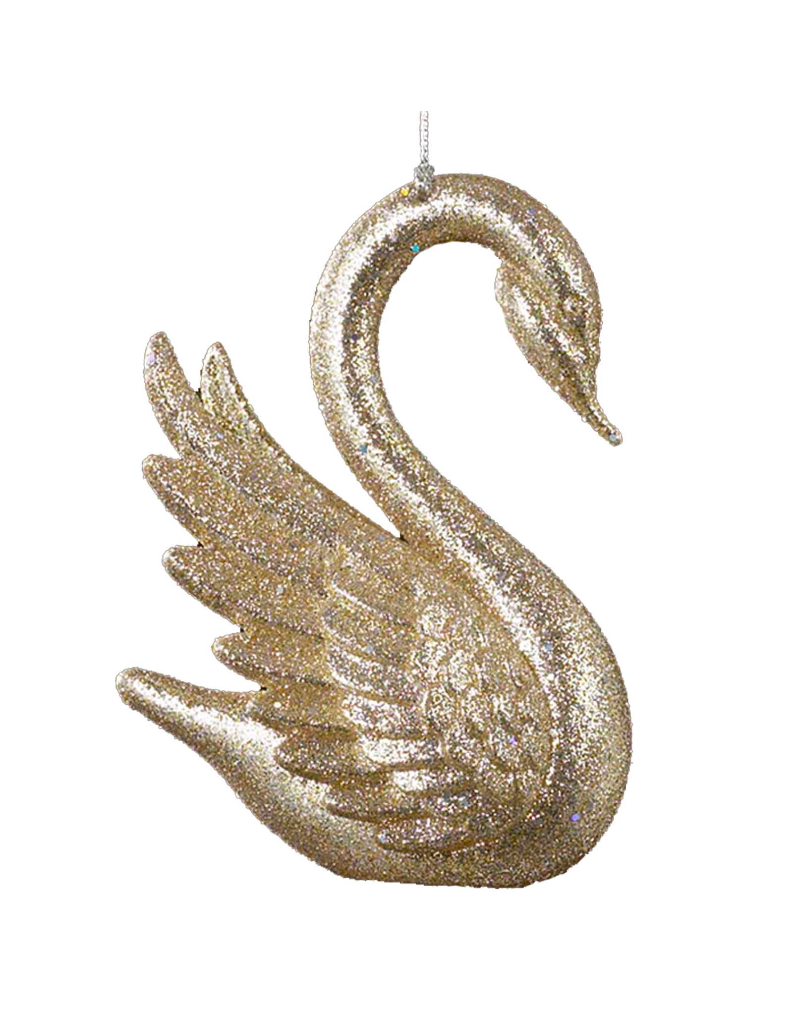 Kurt Adler Gold Glittered Swan Christmas Ornament