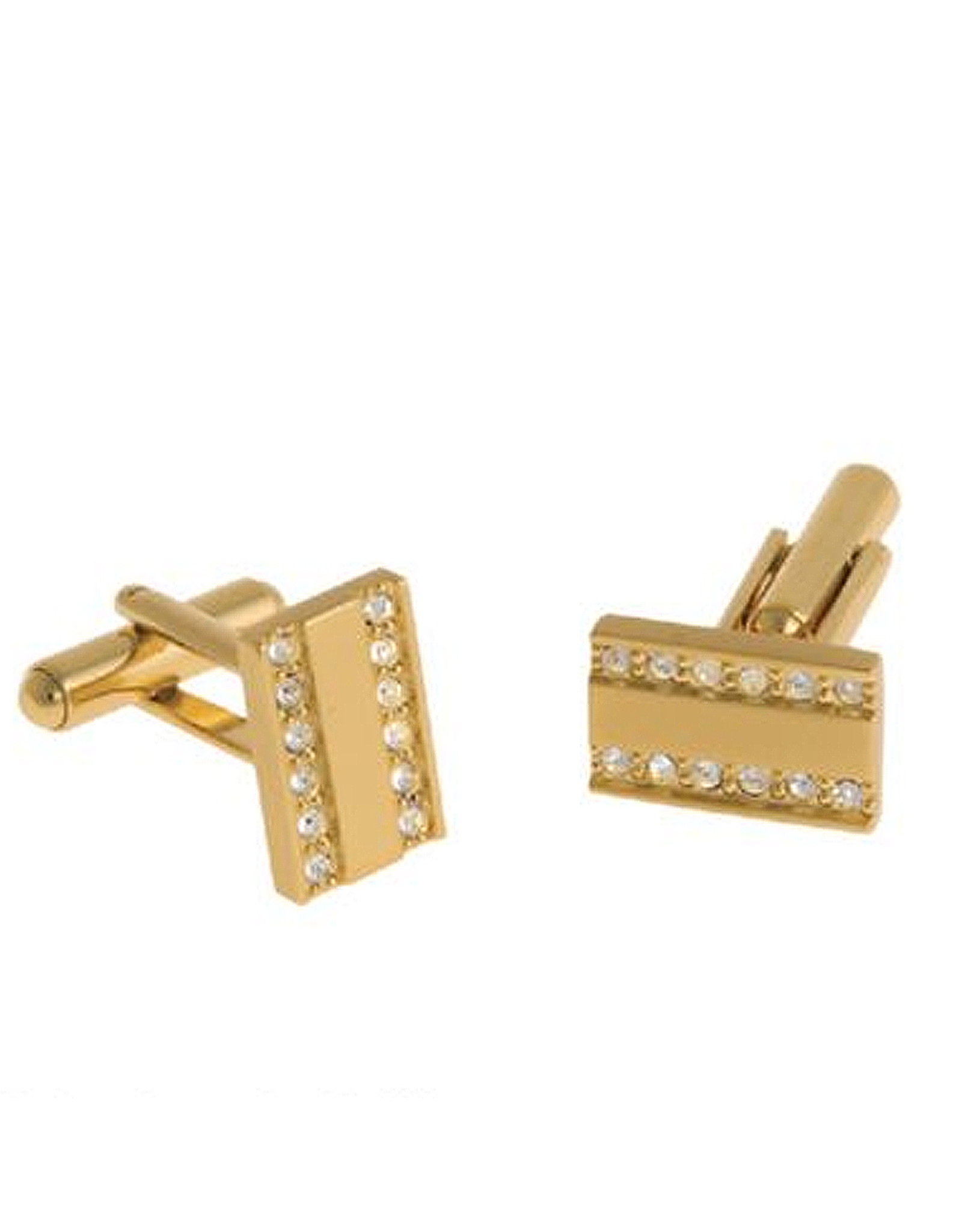 Annaleece Cuff Links Executive Gold w Crystals Mens Collection