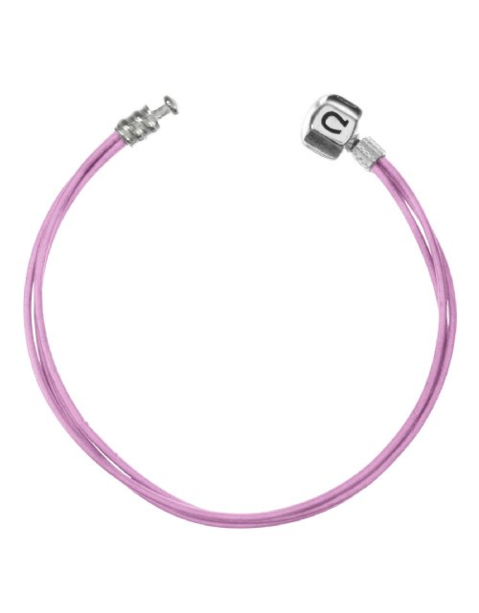 Chamilia Bracelet 6.0 inch Leather Sterling Silver BLP-0 Pink
