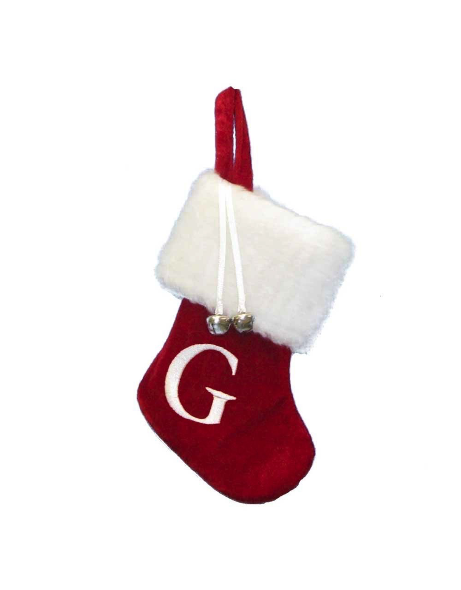 Kurt Adler Monogrammed Initial Letter G Miniature Stocking