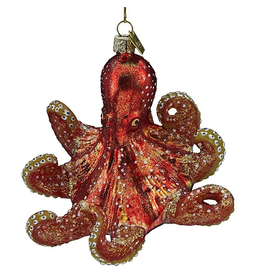 Kurt Adler Glass Octopus Ornament 4 Inch Nobel Gems Ornaments