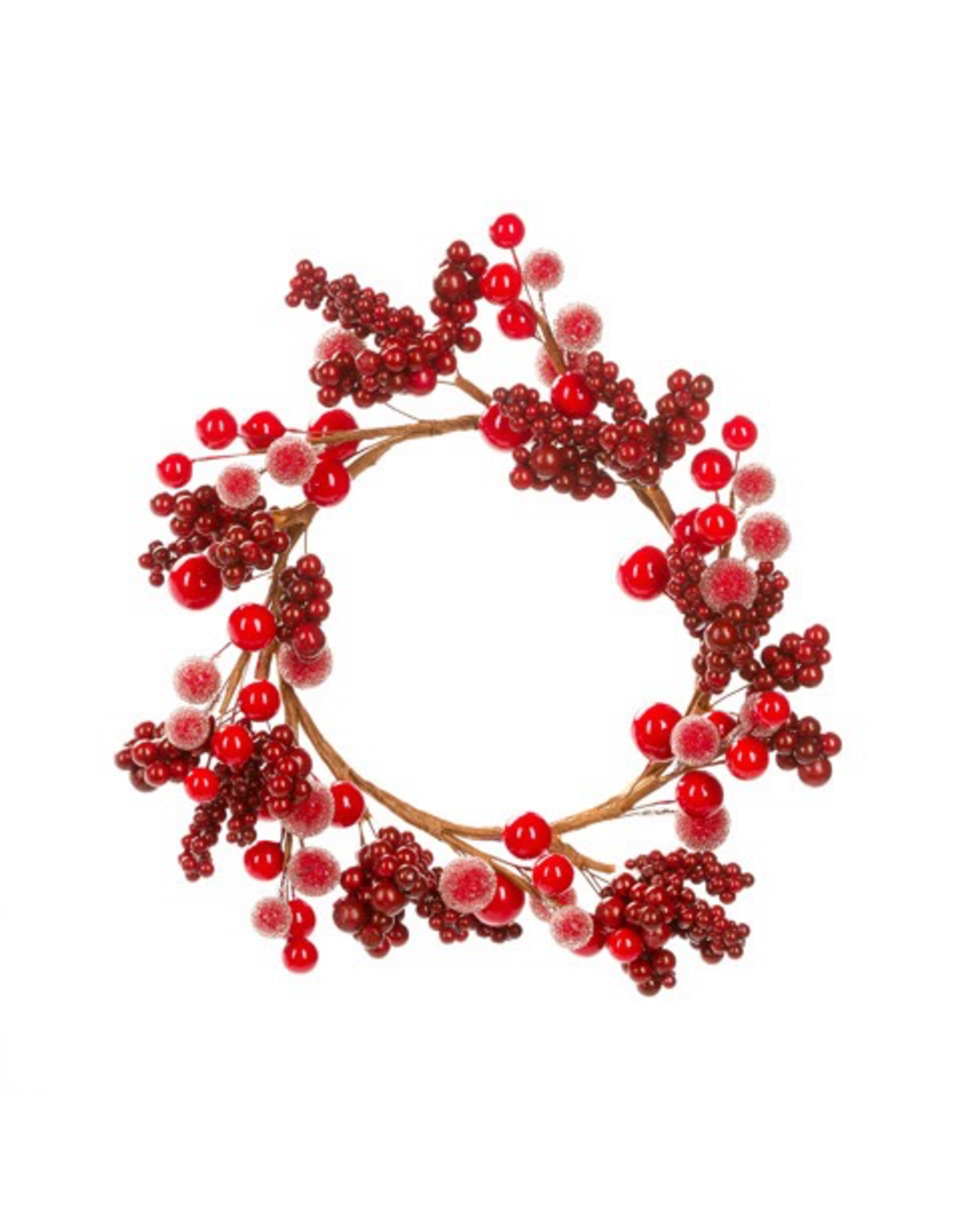 Darice Christmas Candle Ring Mixed Red Berries For 4.5 inch Pillar