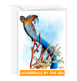 Charles W Blank Note Gift Card Holder Lauderdale-By-The-Sea Sculpture