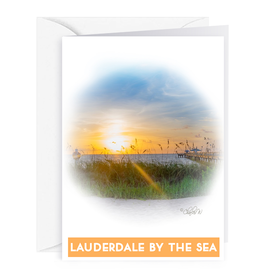 Charles W Blank Note Gift Card Holder Lauderdale-By-The-Sea Pier I