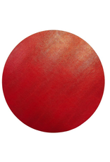 Caspari Placemats Round Felt-Backed Snakeskin Placemat In Crimson
