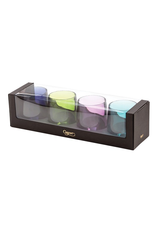 Caspari Acrylic 12oz Tumblers Giftset of 4 Shatter Resistant Jewel Tones