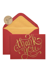 PAPYRUS® Boxed Cards Thank You Gold Foil on Red 12pk