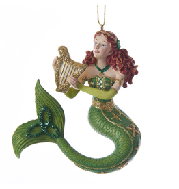 Kurt Adler Ireland International Mermaids Ornament 6 Inch Irish Mermaid