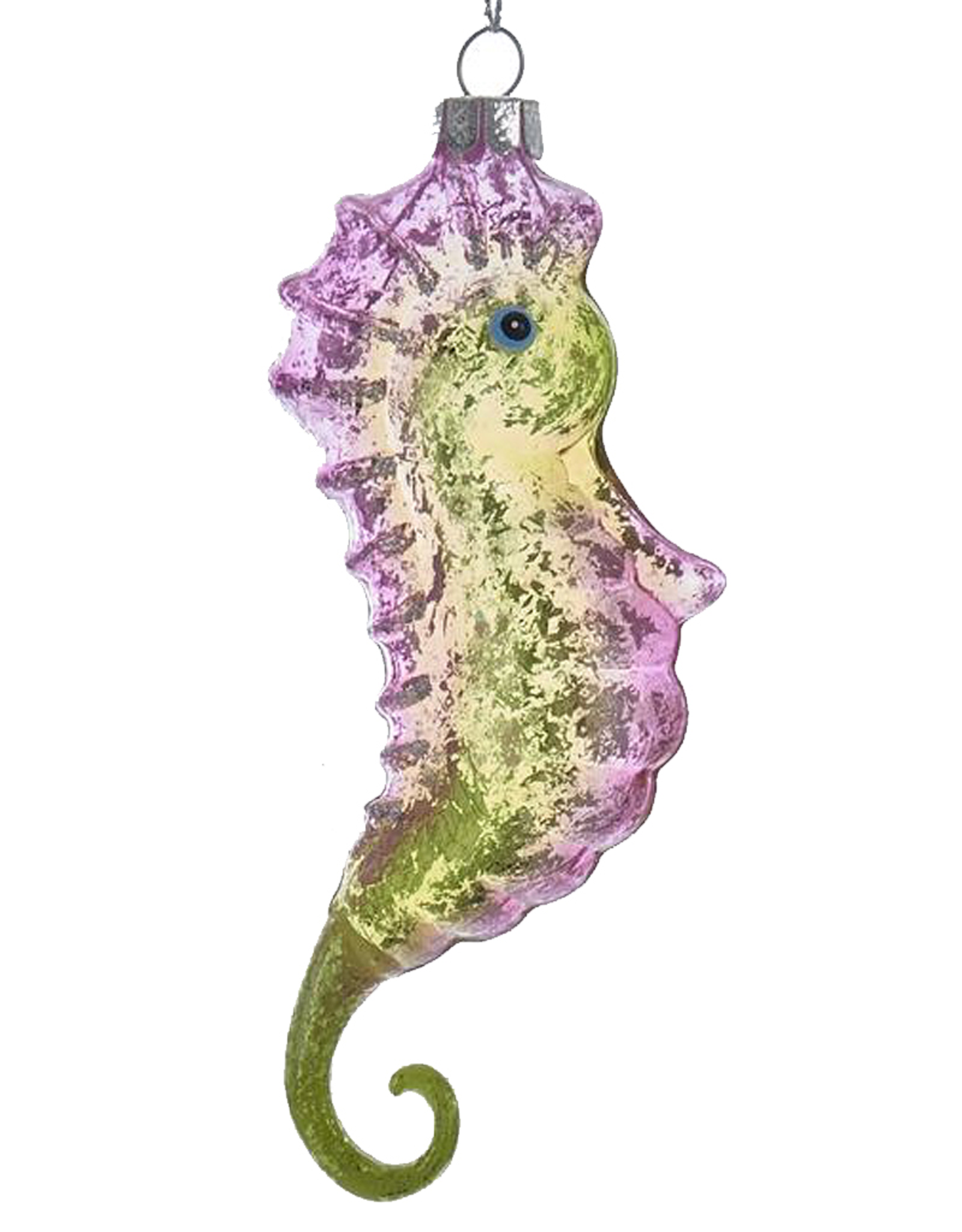 Kurt Adler Multi Color Glass Seahorse Ornament 5.25 inch - PG