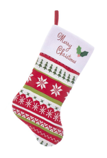 Kurt Adler Christmas Stocking Knitted w Merry Christmas 20.5 inch -B