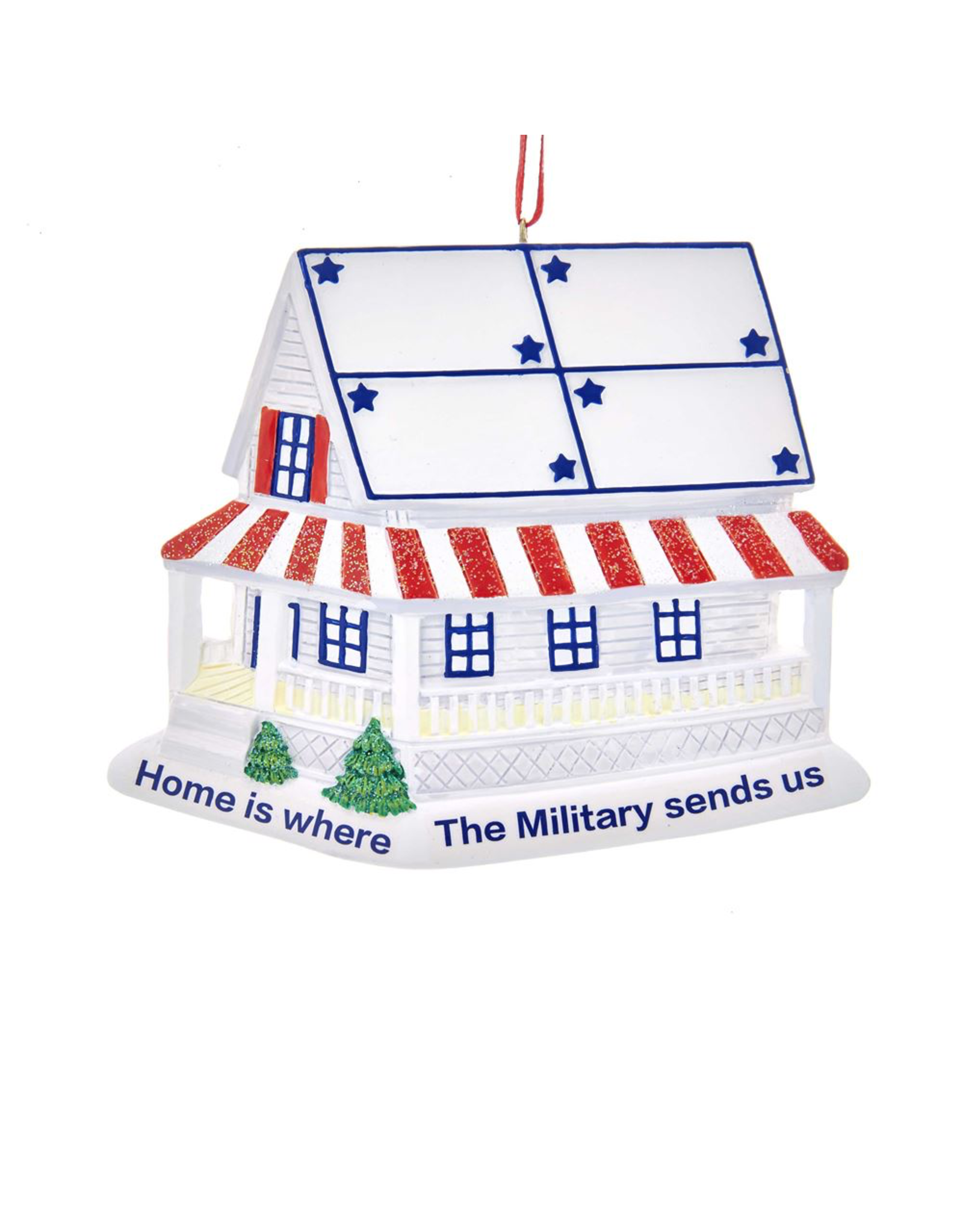 Kurt Adler Home Is Where Military Sends Us Christmas Ornament
