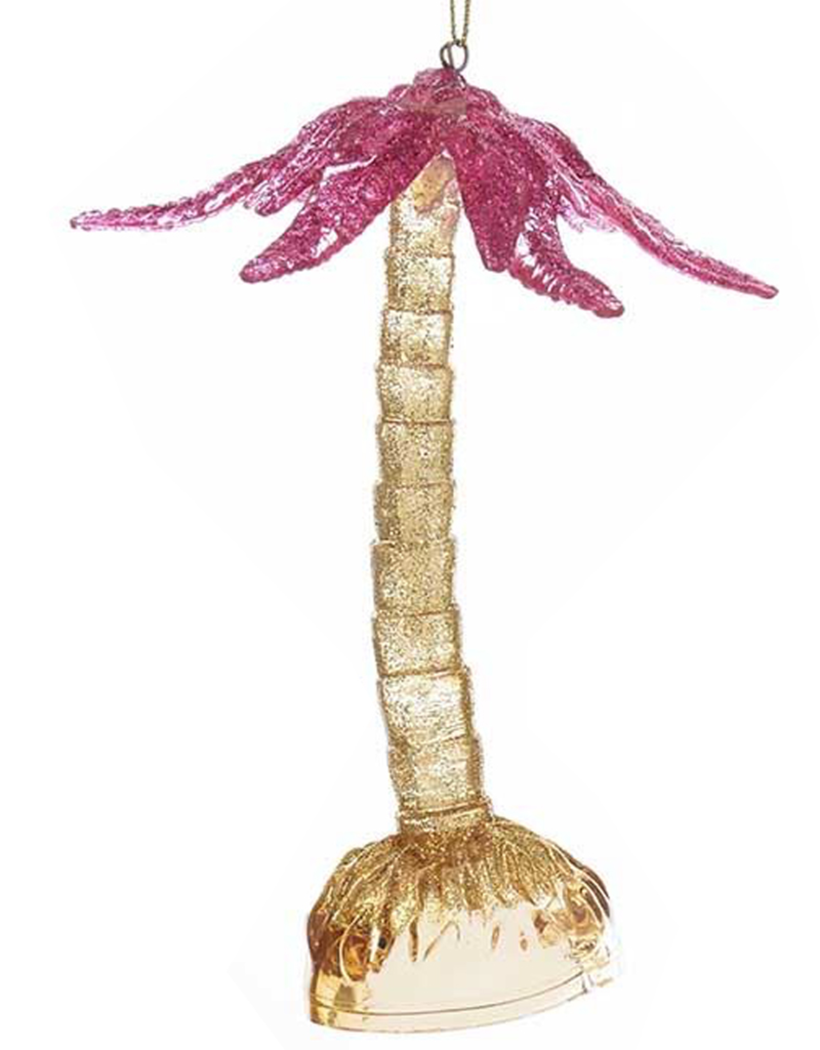 Kurt Adler Acrylic Palm Tree 5.5 inch - Pink