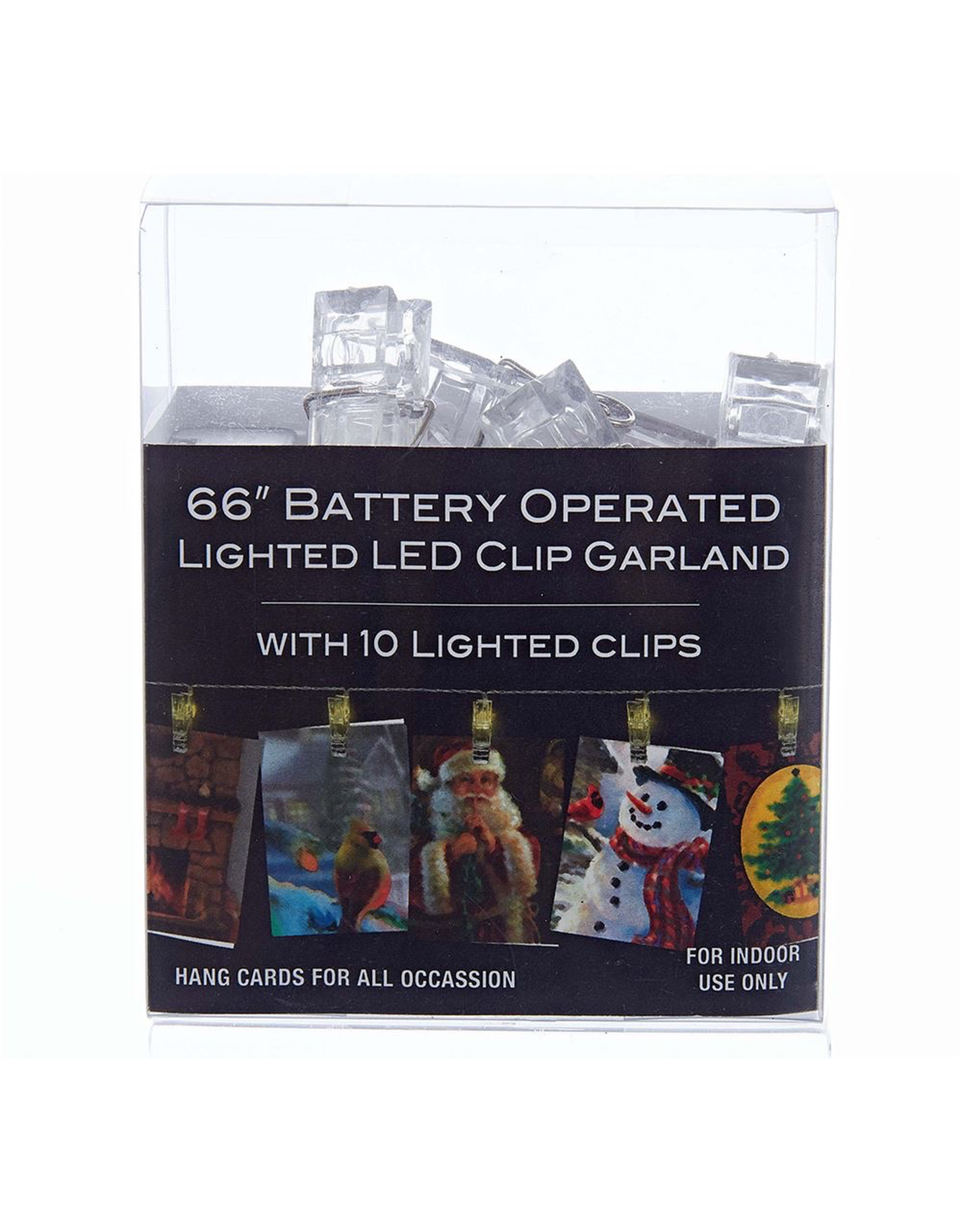 Kurt Adler 10 Lighted Photo Clips Battery Operated Light Set LED Warm White