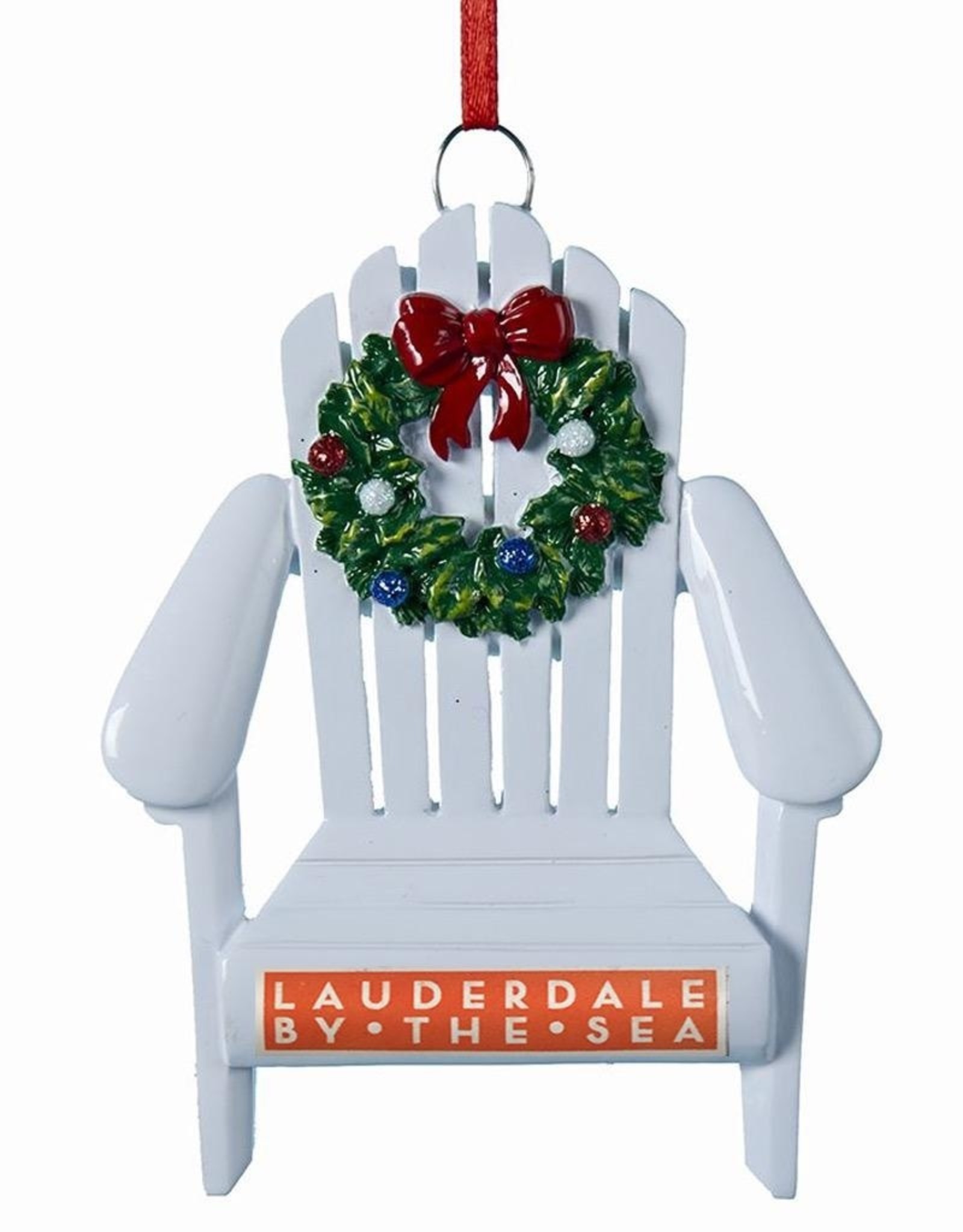 DIGS-N-GIFTS Lauderdale By The Sea Adirondack Chair Souvenir Ornament